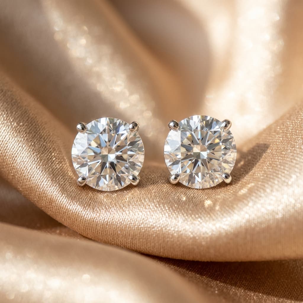 Celeste Diamond Stud Earrings