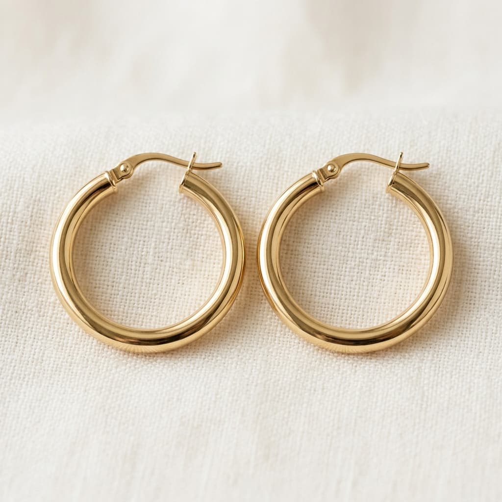 Alba Gold Hoop Earrings