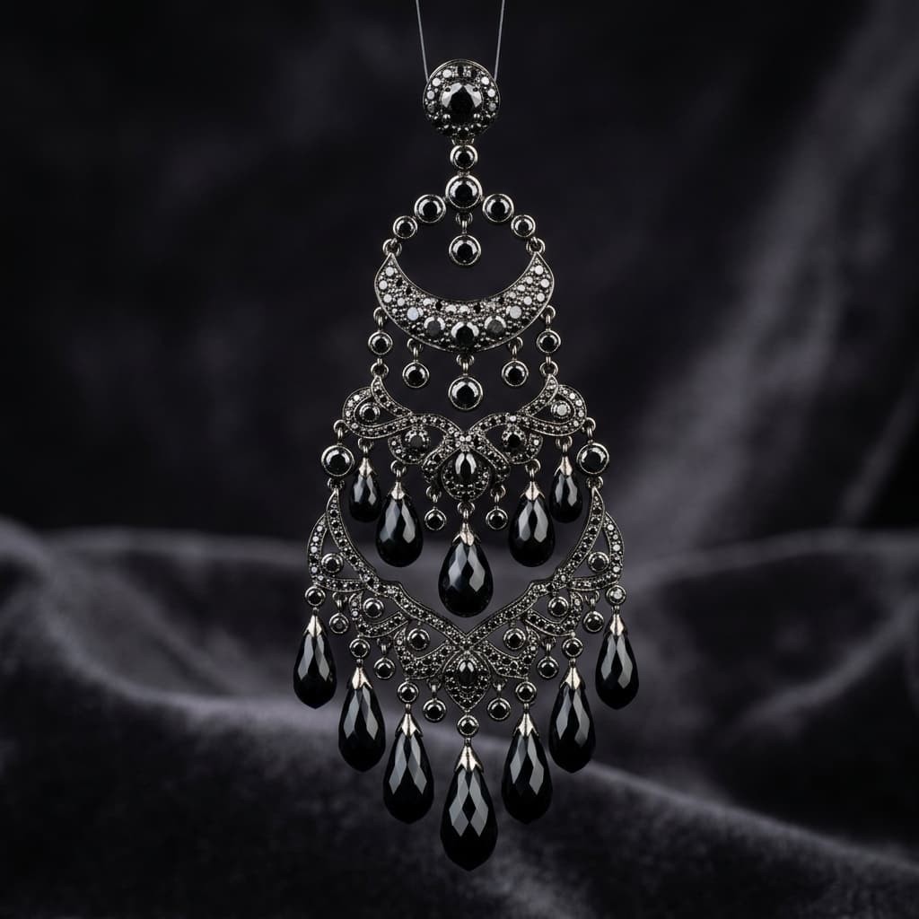 Noir Chandelier Earrings