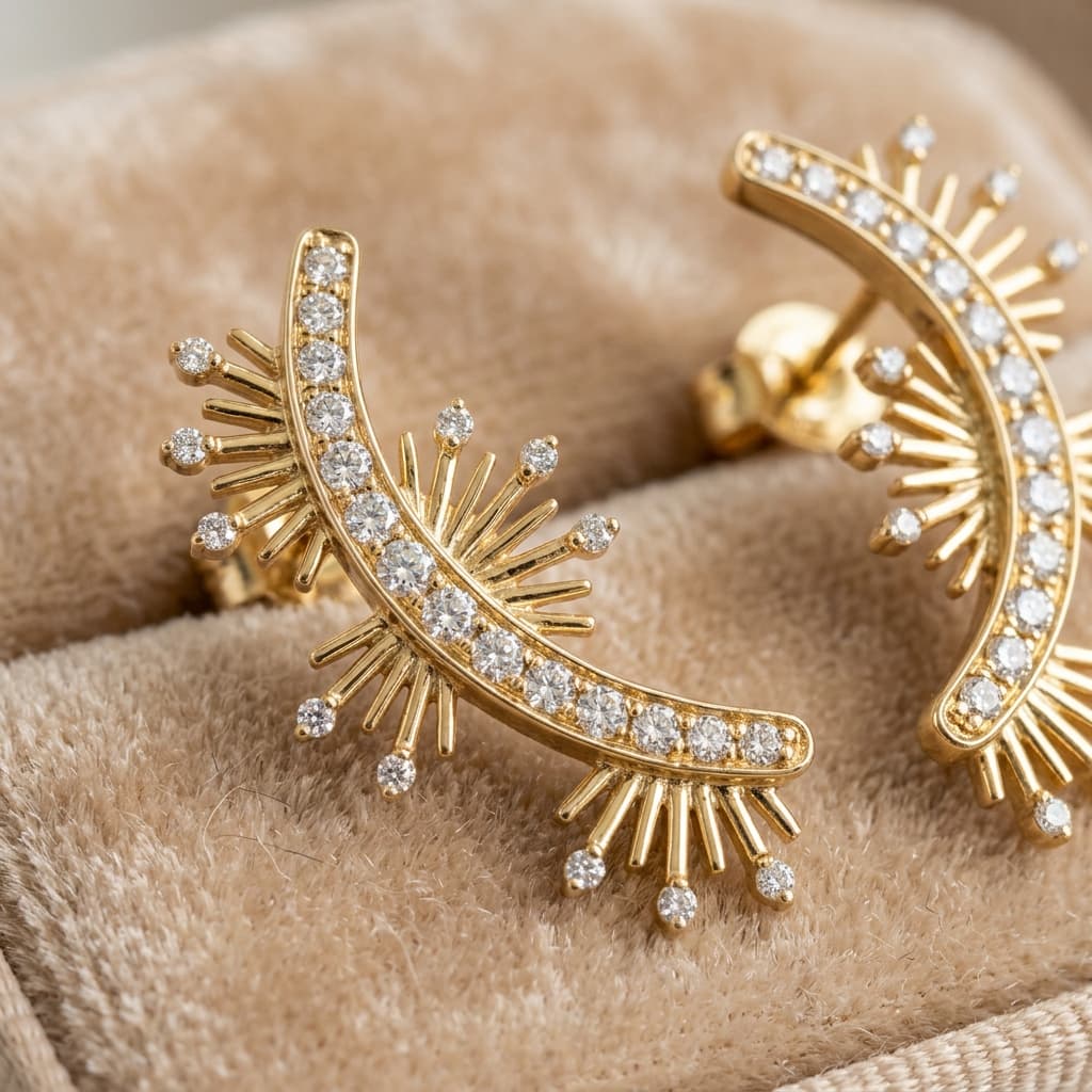Soleil Sunburst Ear Climbers